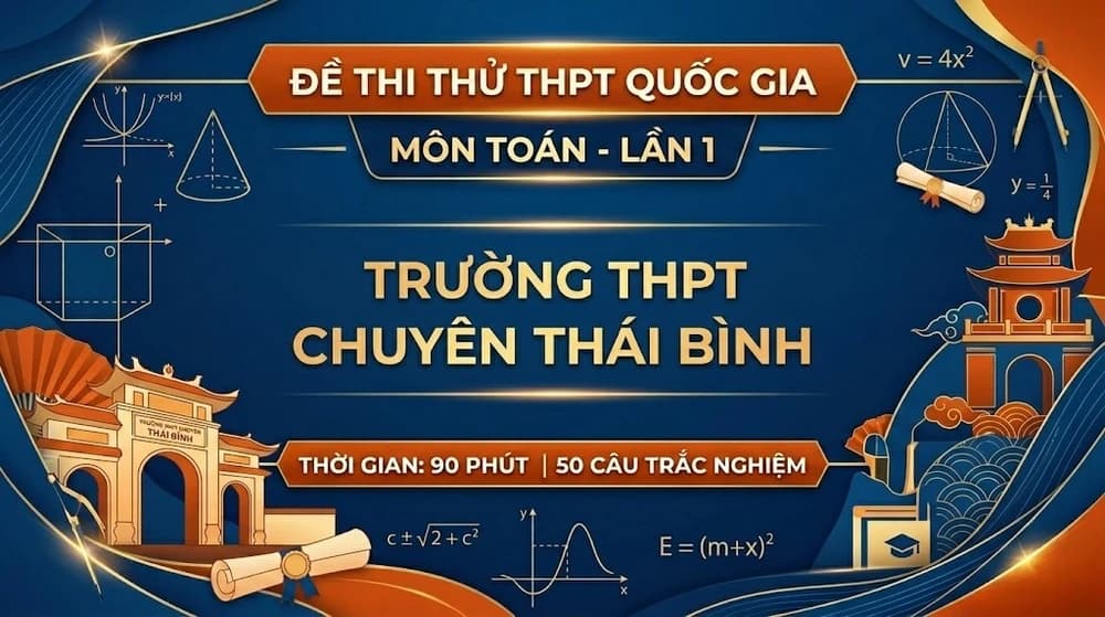 Đề Thi Thử Toán THPT Chuyên Thái Bình - Thái Bình - Lần 1